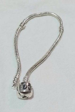Pulsera baño de plata charms 18cm
