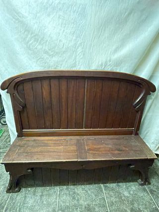 Banco madera vintage estilo Art Nouveau