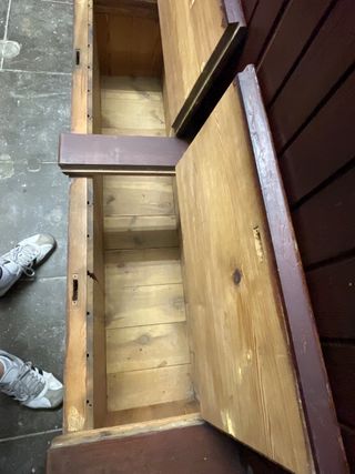 Banco madera vintage estilo Art Nouveau