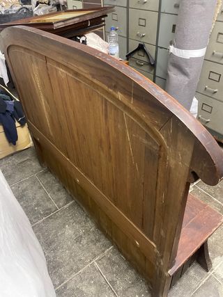 Banco madera vintage estilo Art Nouveau
