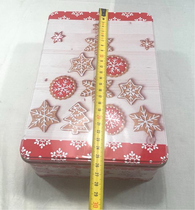 3 Cajas Navidad metal rojas