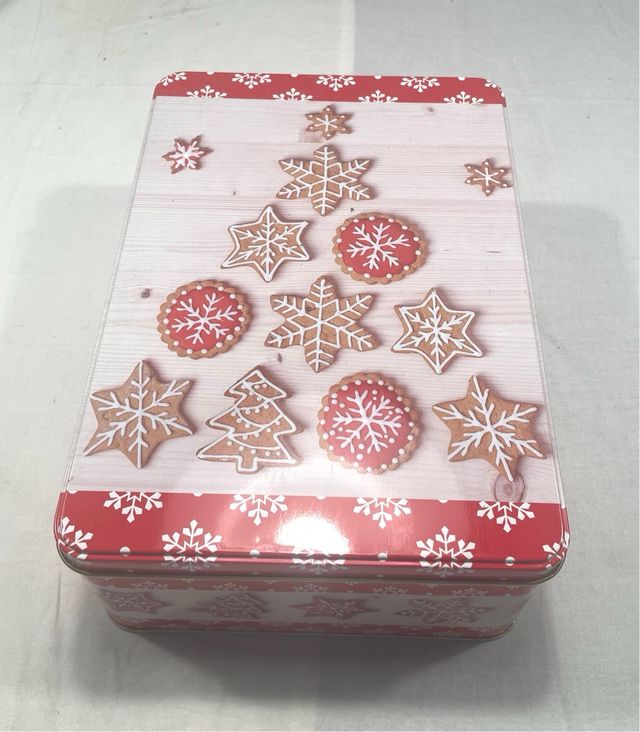 3 Cajas Navidad metal rojas