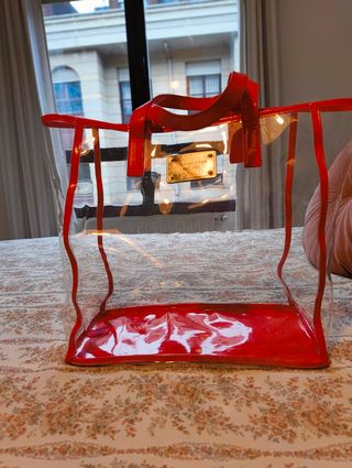 Bolso Michael Kors transparente rojo