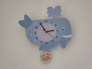 Orologio a muro balena bimbi