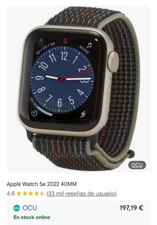 Apple Watch SE 2 Beige/Plata (2022)
