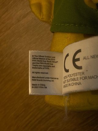 Peluche Zakumi Mundial Sudáfrica 2010