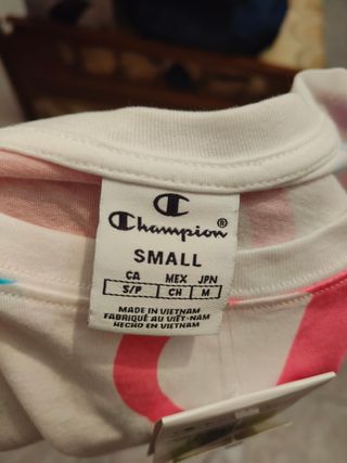 Champion - Camiseta multicolor talla S.