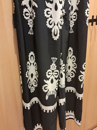 Vestido negro blanco verano M
