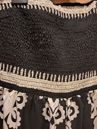 Vestido negro blanco verano M
