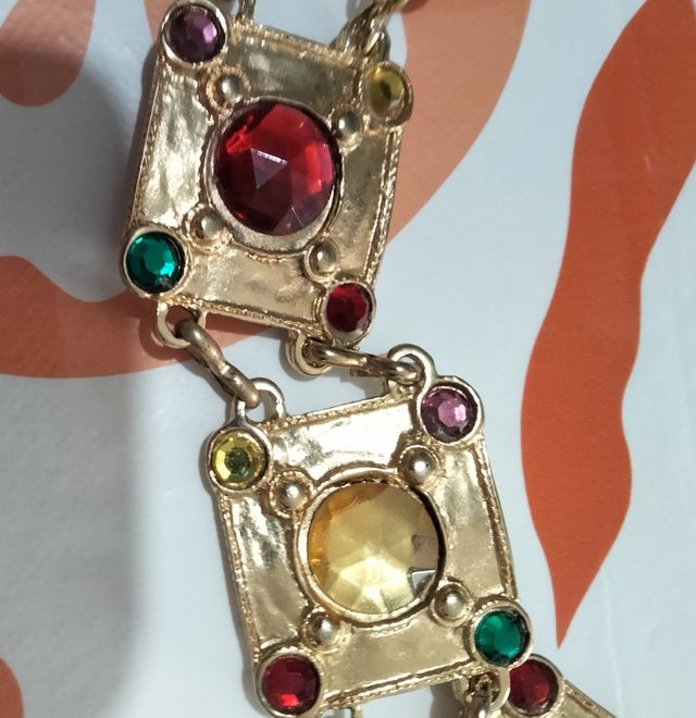 Cinturino vintage oro, multicolor