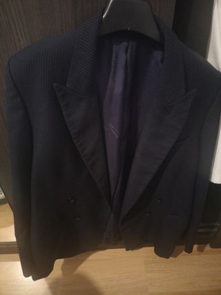 Americana pinstripe azul marino