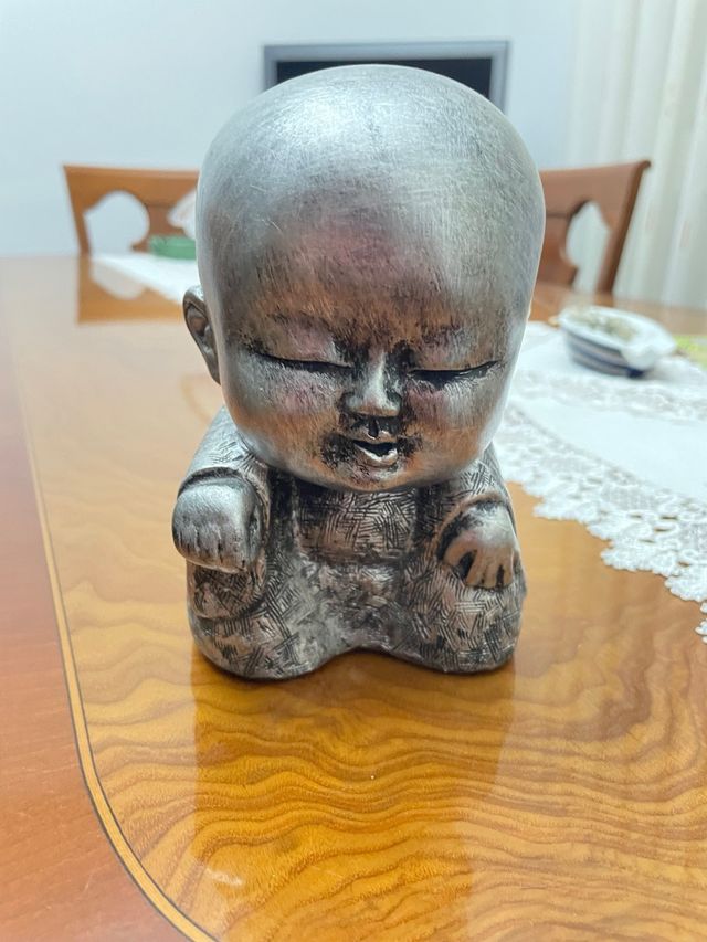 Buda miniatura color plata - Decoración