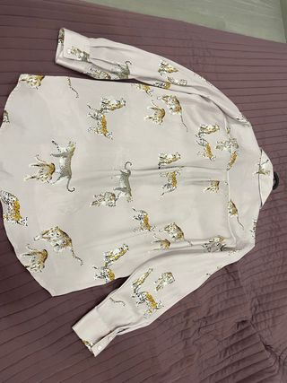 Blusa Zara leopardo beige