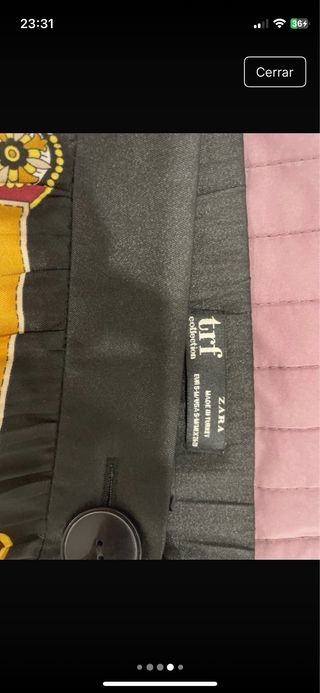 Falda midi Zara estampada