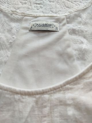 Vestido blanco Pull&Bear talla S