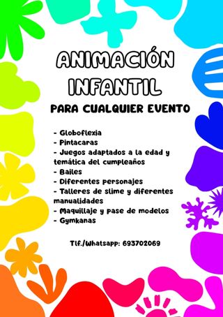 Animación infantil de eventos en Huelva Badajoz