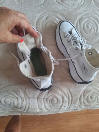 Converse blancas plataforma 39