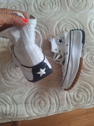 Converse blancas plataforma 39