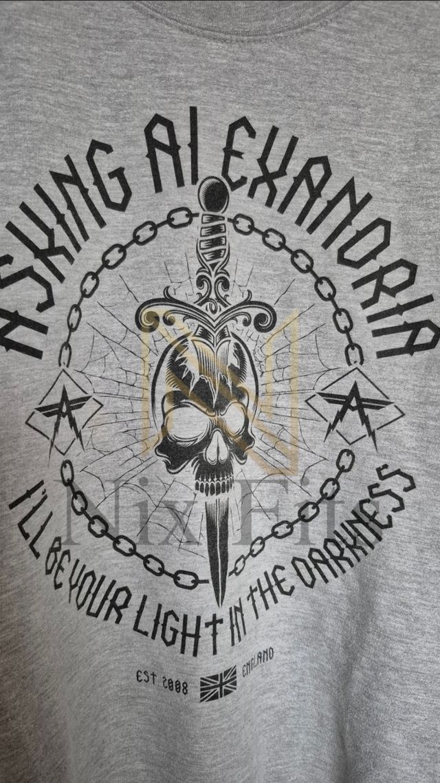 Sudadera Asking Alexandria gris y negra