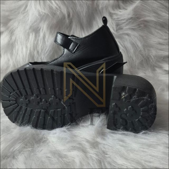 Zapatos Mary Jane negros plataforma