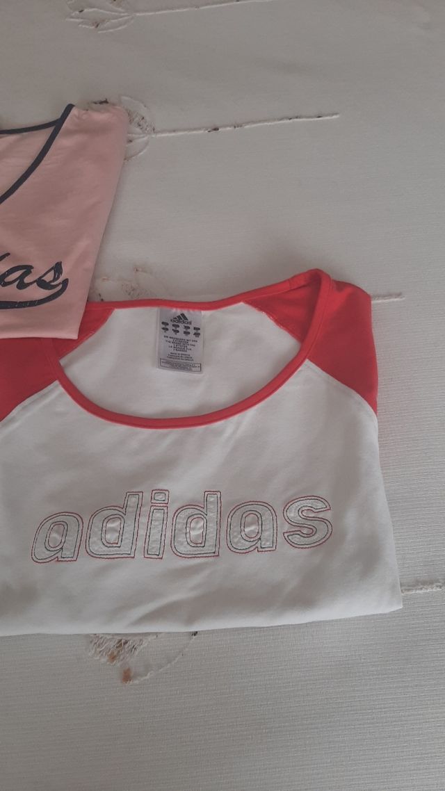 Camiseta Adidas M - Roja y Blanca
