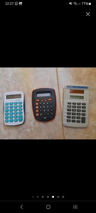 3 Calculadoras: P.O.S.G y Sharp
