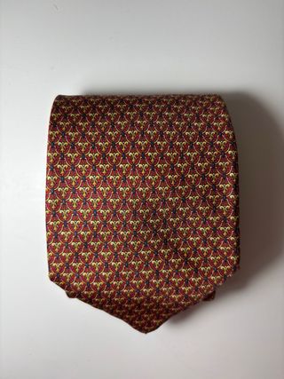 Corbatas vintage rojas y doradas