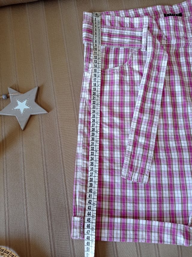 Shorts Sisley rosa-bianco tg 40