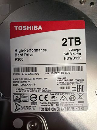 Disco Duro Toshiba P300 2TB