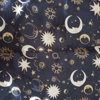 Bata Satén. Unisex de Lujo. XL. Azul dibujos