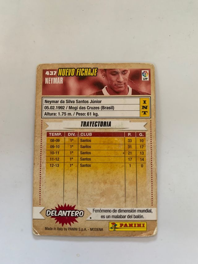 Cromo Neymar Jr. Panini Megacracks 2013-14