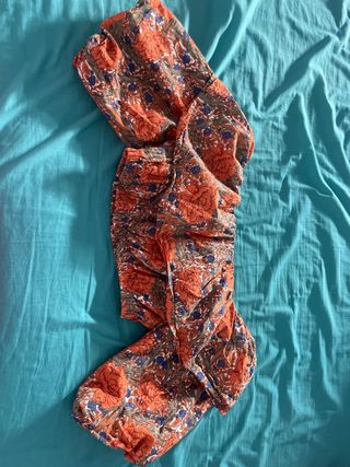 Top Zara-sin hombros, estampado floral 