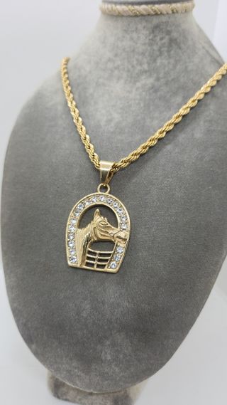Collar dije herradura oro