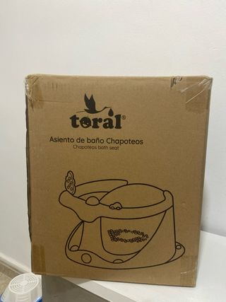 Silla para la Bañera Bebé Toral - Azul y Blanca.