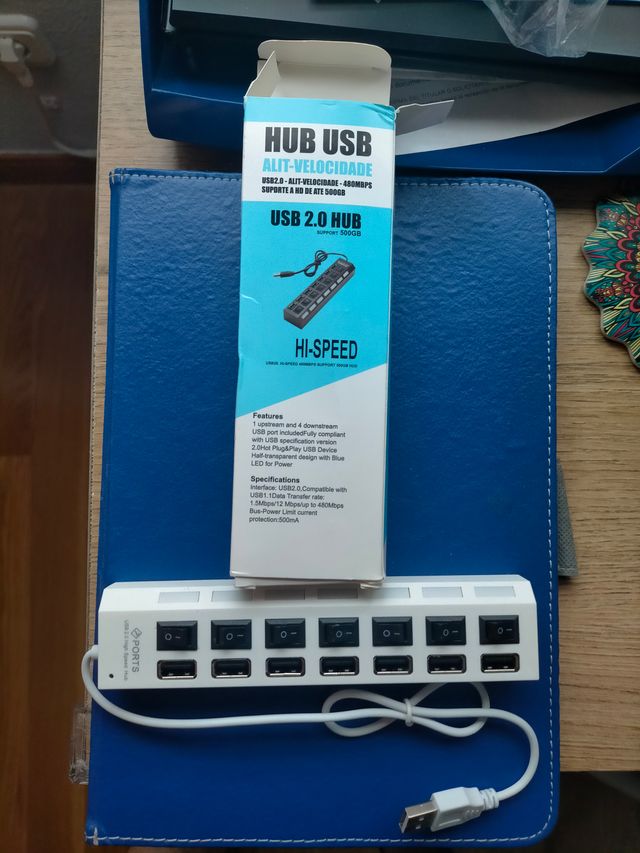Hub USB 7 puertos - Blanco