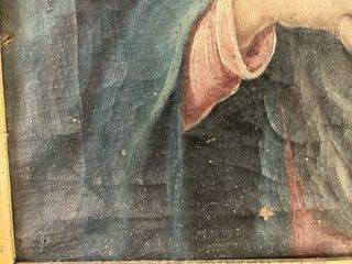 Virgen con Niño. Óleo s.XVII-XVIII. 57x44