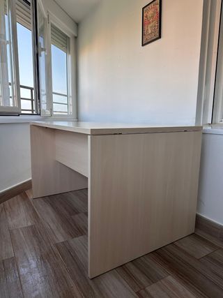 Mesa escritorio madera de haya- beige