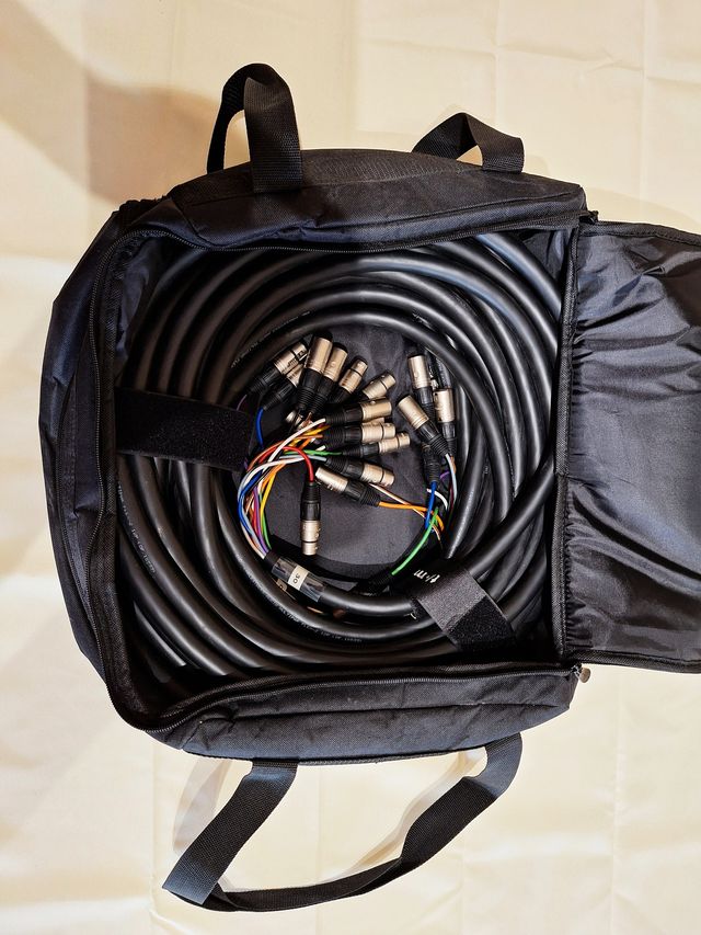 Manguera escenario de 12 pares de audio coloreados