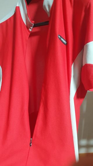 Maglia ciclismo Briko L rosso-bianca