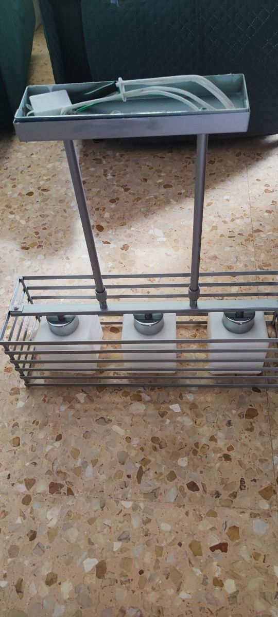 Lampara 3 luces - Moderna plateada