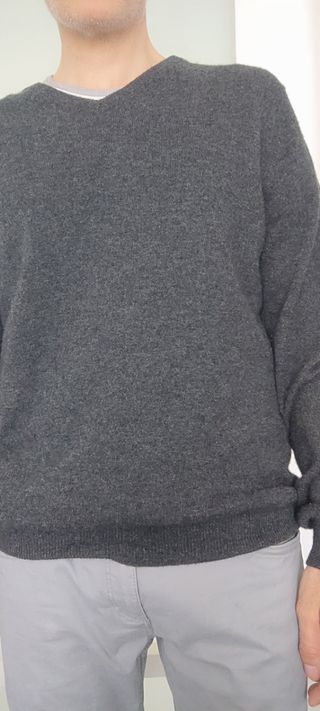 Jersey cachemira gris oscuro