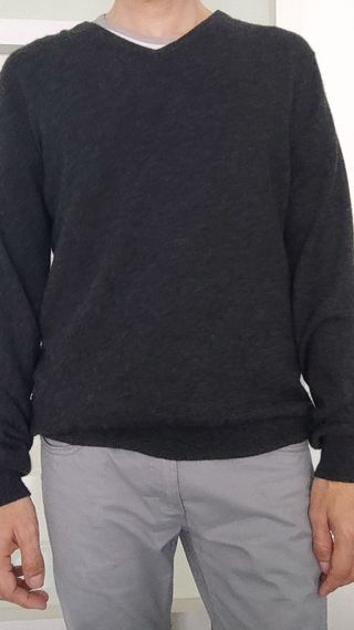 Jersey cachemira gris oscuro