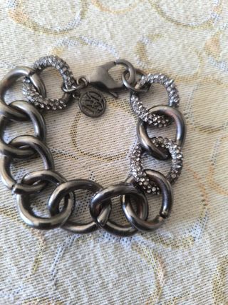 Pulsera Y  collar de MANGO COLLETION Gris Plata