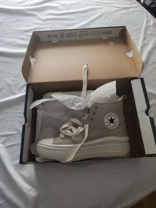 Converse All Star plataforma beige 39,5.