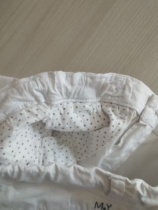 Shorts bimbo bianchi estivi con elastico interno