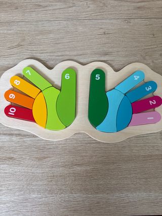 Puzzle de madera con números (1-10)