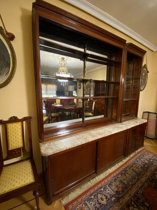 Vitrina antigua madera caoba