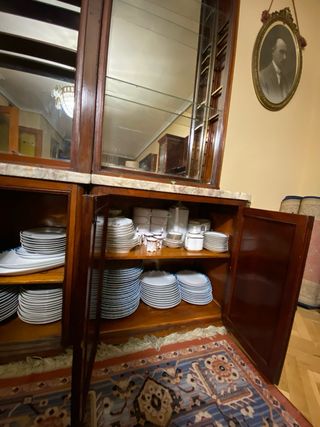 Vitrina antigua madera caoba