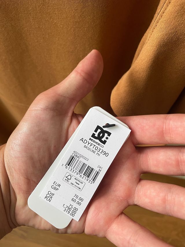 Felpa DC marrone nuova.