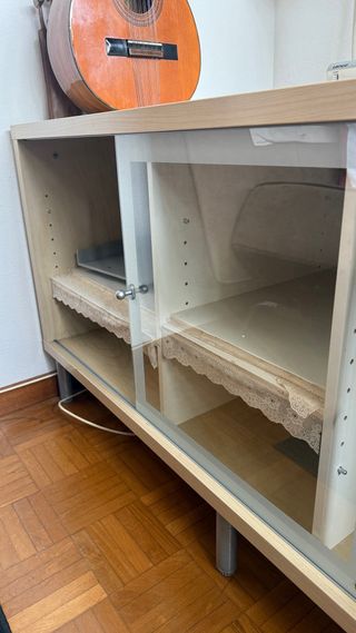 Cómoda madera - mueble auxiliar beige